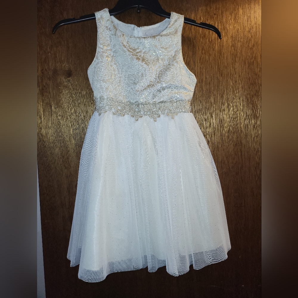 Cream and Gold Dress (wore as Flower Girl Dress)